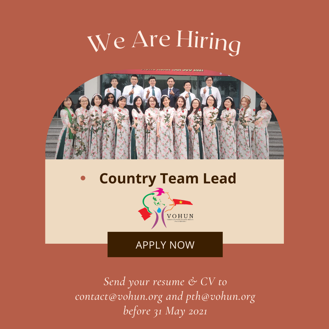 [Tuyển dụng] Trưởng nhóm Điều phối Quốc gia tại Việt Nam (Country Team Lead)