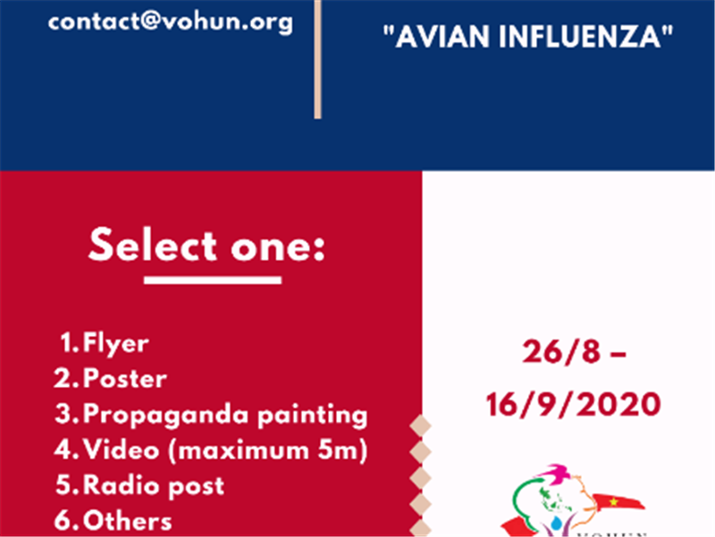Cuộc thi Thiết kế sản phầm Truyền thông phòng chống bệnh cúm gia cầm