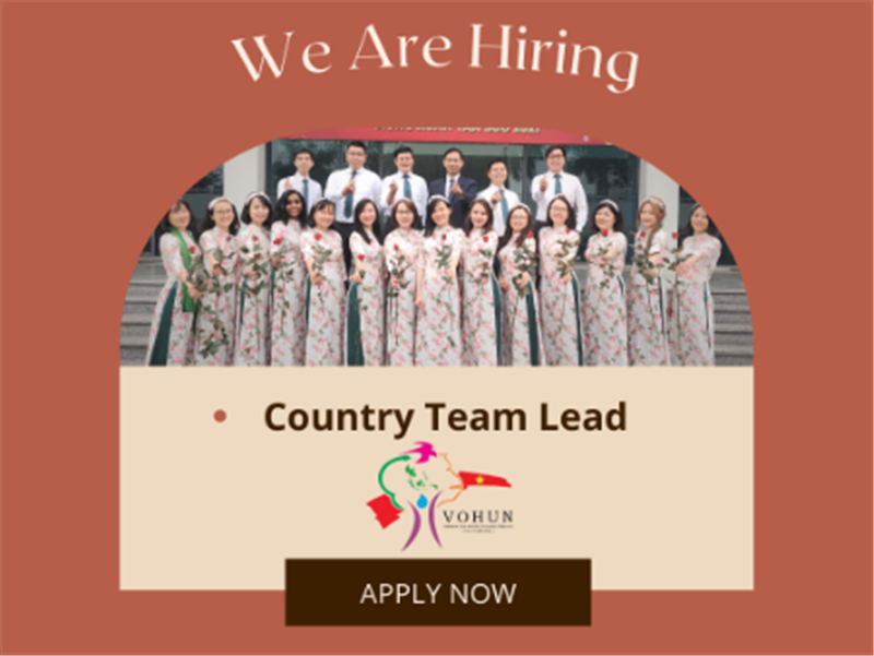 [Tuyển dụng] Trưởng nhóm Điều phối Quốc gia tại Việt Nam (Country Team Lead)