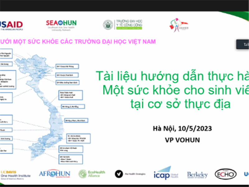 Hội thảo thống nhất tài liệu hướng dẫn sinh viên thực hành Một sức khỏe tại các cơ sở thực địa Một sức khỏe